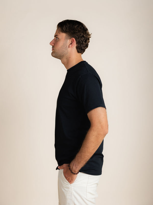 BERKN Signature T-shirt Navy – zijaanzicht