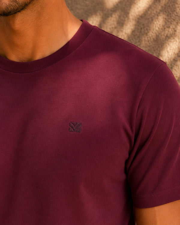Signature T-shirt - Burgundy